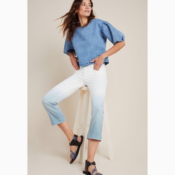 HP 🎉 NWT Anthro Pilcro High Rise Dip Dyed Slim Jeans - Picture 3 of 13